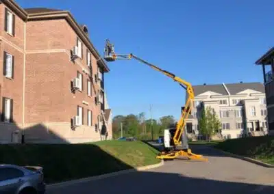 calfeutrage avec nacelle condo extérieur